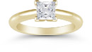 Princess Cut 0.75 Carat Diamond Solitaire Engagement Ring, 14K Yellow Gold