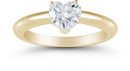 0.75 Carat Heart Diamond Solitaire Engagement Ring, 14K Yellow Gold