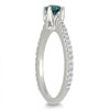 1/2 Carat Blue and White Diamond Ring