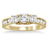1 Carat Diamond Three Stone Ring in Yellow Gold