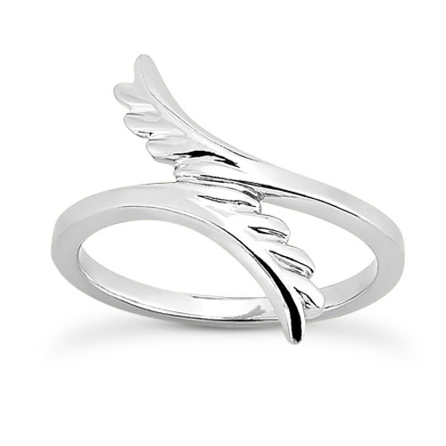 Angel Wings Ring, 14k White Gold