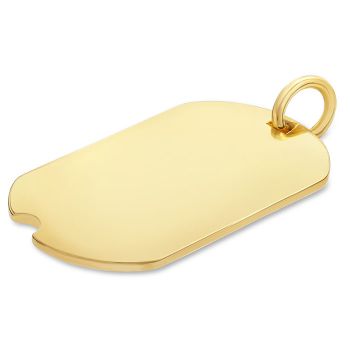 2 Inch Gold Plated Sterling Silver US Military Dog Tag Necklace 2
