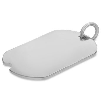 Platinum 2 Inch US Military Dog Tag Necklace 2
