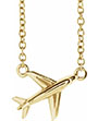 14K Gold Airplane Necklace