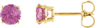 Baby-Pink Topaz Stud Earrings, 14K Gold