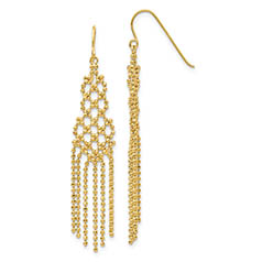 beaded chandelier earrings 14k gold