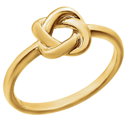 Designer Love-Knot Ring in 14K Gold