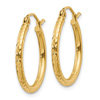 Diamond-Cut Tube Hoop Earrings in 14K Gold (3/4