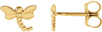 Dragonfly Stud Earrings in 14K Gold