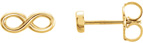 Infinity Stud Earrings in 14K Yellow Gold