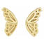 butterfly wings stud earrings 14k gold