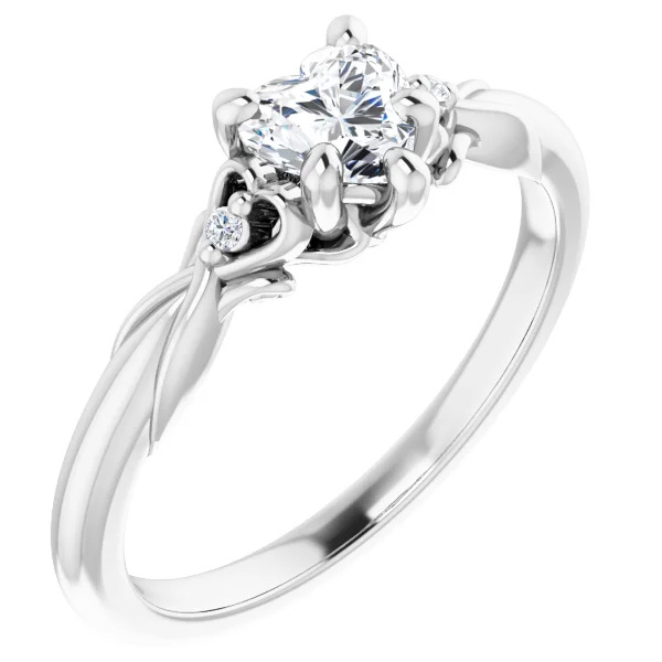 0.52 Carat Heart-Shaped Diamond Engagement Ring