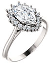 1 1/2 Carat Pear-Shaped Diamond Halo Engagement Ring