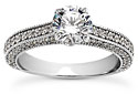 1.11 Carat Diamond Engagement Ring, 14K White Gold