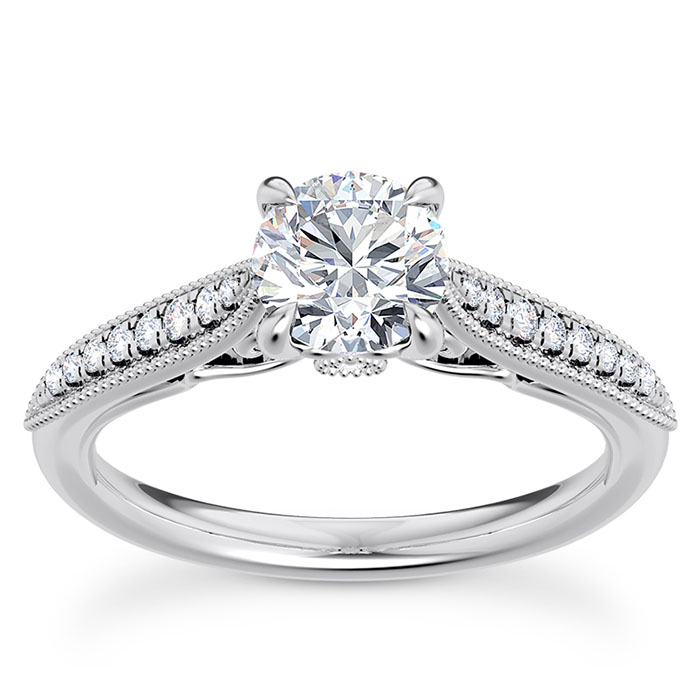 1.15 Carat Diamond Subtle Paisley Engagement Ring