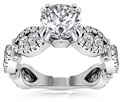 1.96 Carat Designer Wear Diamond Engagement Ring