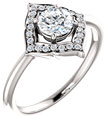 3/4 Carat Fashionable Diamond Halo Ring