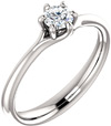 Designer 6-Prong 1/4 Carat Diamond Solitaire Ring