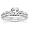 Diamond Wedding and Engagement Ring Set