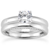 Side Accent Diamond Bridal Wedding Ring Set