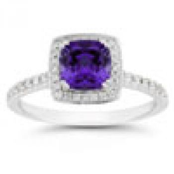 Cushion-Cut Amethyst Halo Ring 2