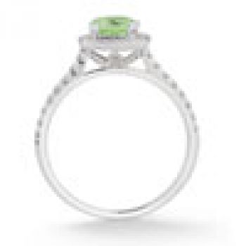 Cushion-Cut Peridot Halo Ring 3