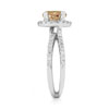 Pave Diamond Criss-Cross Smokey Quartz and Diamond Halo Ring