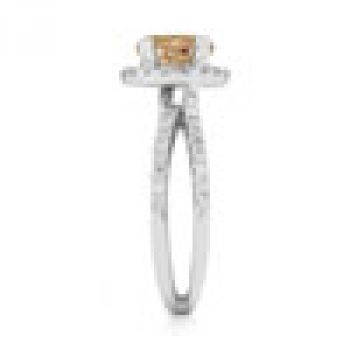 Pave Diamond Criss-Cross Smoky Quartz Halo Ring 3