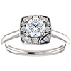 Ethereal Diamond Halo Engagement Ring