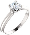 Asscher-Cut 0.70 Carat Diamond Engagement Ring