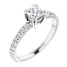 conflict-free GIA certified 0.91 carat princess-cut diamond engagement ring