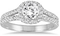 Estate-Inspired 1 1/4 Carat Diamond Engagement Ring in 14K White Gold