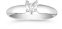 0.25 Carat Heart-Shaped Diamond Solitaire Ring in 14K White Gold