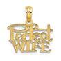 perfect wife charm pendant 14k gold