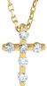Small 0.10 Carat Diamond Cross Necklace in 14K Gold