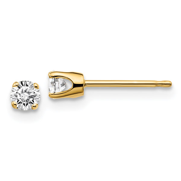 0.25 Carat Diamond Stud Earrings in 14K Yellow Gold