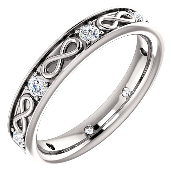1/2 Carat Diamond Infinity Symbol Wedding Band Ring