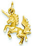14K Gold Dancing Unicorn Charm