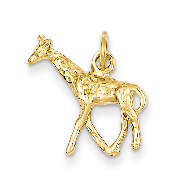 14K Gold Giraffe Pendant