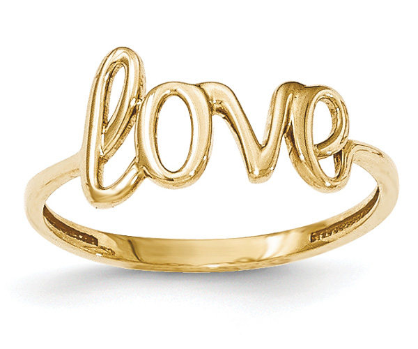 14K Gold Love Ring