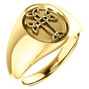 Men's 14K Gold Celtic Cross Ring