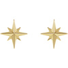 14K Gold North Star Stud Earrings 2