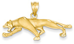 14K Gold Panther Pendant