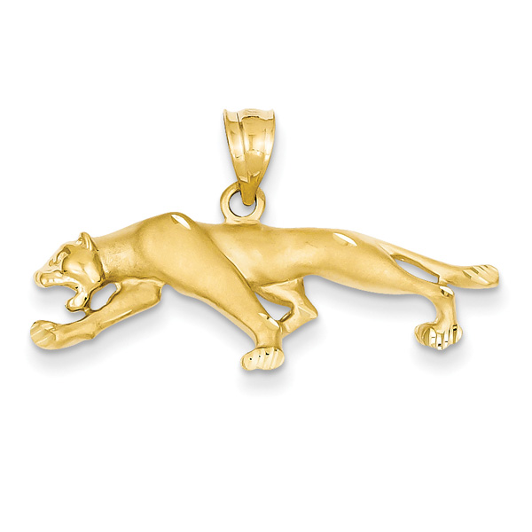 14K Gold Panther Pendant