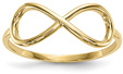 14K Gold Polished Infinity Ring