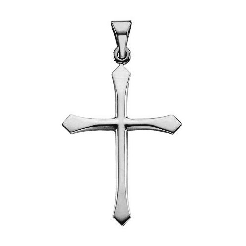 14K White Gold Sword of God's Word Cross Necklace
