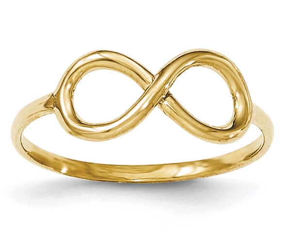 14K Gold Infinity Symbol Ring