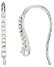 Bishop's Hook Diamond Earrings, 14K White Gold