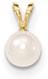 6-7mm Cultured Akoya Pearl Pendant in 14K Gold