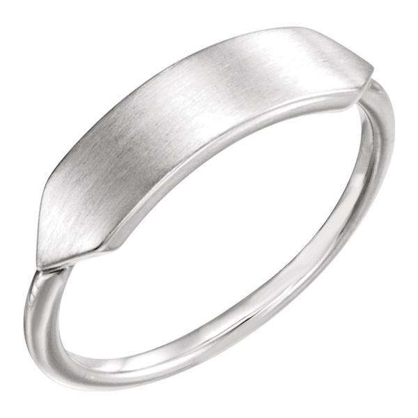 Silver Engraveable Bar Ring